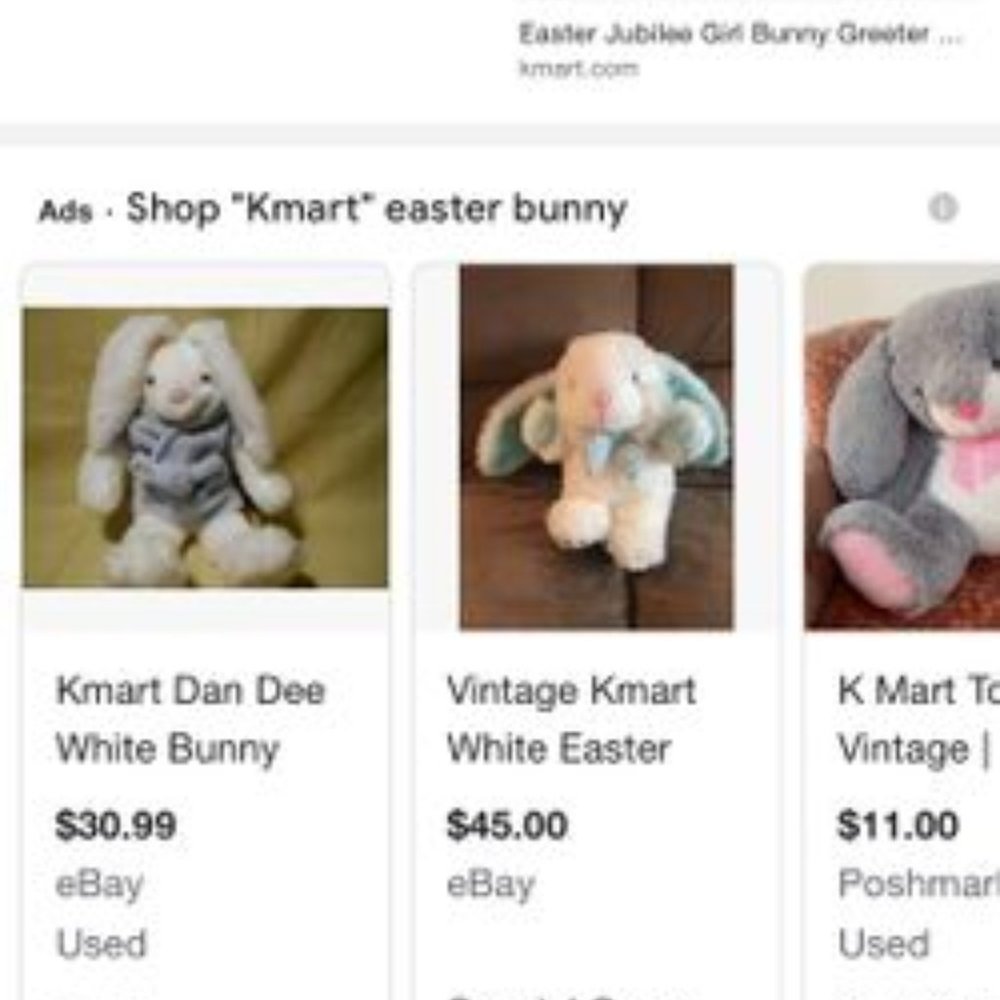 Vintage Easter Rabbit Plush - Picture 3 of 4